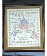 76 Colonial Williamsburg VA Governor Palace Sampler Cross Stitch Framed ... - $859.76 MXN