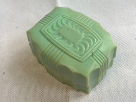 Vtg Art Deco Ring Jewelry Box Sea Foam Green Celluloid Presentation Case - £55.15 GBP