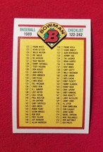 1989 Bowman Checklist 2 (#122-#242) #482 FREE SHIPPING - $1.99