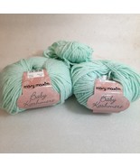 Mary Maxim Baby Kashmere yarn #35406 aqua mint green soft medium weight ... - $30.18 CAD