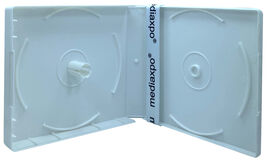 White CD/DVD Poly Stackable Square Box (Holds Up to 16 Discs) - $321.13 MXN+