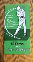 Burgess Golf Swing-Cronizer 1961 Manual - £15.29 GBP