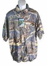 Vintage Everest Collection Cars Shirt Men’s Hawaiian Style Size XXL Rayo... - $24.74