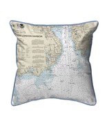 Betsy Drake New London Harbor, CT Nautical Map Small Corded Indoor Outdoor - £40.18 GBP
