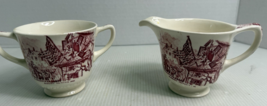 Homer Laughlin Sugar Bowl &amp; Creamer Set – Barbara Fritchie &amp; Francis Sco... - €12,96 EUR