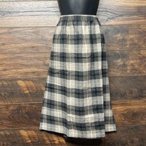 Blair Womens Plaid Midi Skirt Med Wool Blend USA Preppy Academia Panels ... - $26.63