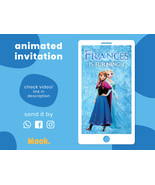 Frozen Video Invitation Animated, Frozen Digital Birthday Invitation - $13.00