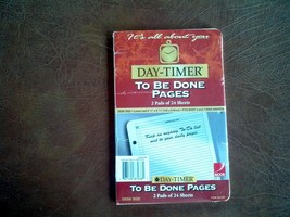 Day Timer To Be Done Pages 2 Pads Of 24 Sheets 5 1/2&quot; x 8 1/2&quot; - £6.25 GBP