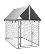  Dog Kennel Silver Galvanized steel, Polyethylene - $3,977.73 MXN