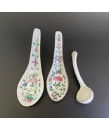 Qing Dynasty Chinese Porcelain 2 Famille Rose Soup Spoons + Small Dehua ... - £50.90 GBP