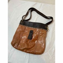 The Sak Leather Crossbody Purse Brown with Gold Hardware - $15.00