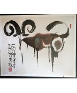 HAN MEILIN ink on Paper Goat - $609.21 CAD