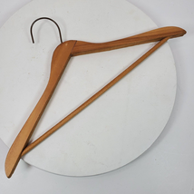 Vintage Wood Coat Suit Hanger Luxury 17x7.5 Inch - $8.60