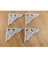 4 Distressed White Cast Iron Shelf Brackets Braces Bookshelf 7 3/4&quot; X 6 ... - $739.20 MXN