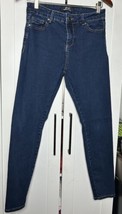 Harmony And Havoc Blue Skinny Jeans Size 6 Solid Dark Rinse High Rise - $11.26