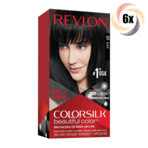6x Packs Revlon Black Permanent Colorsilk Beautiful Color Hair Dye | #10 - £30.26 GBP
