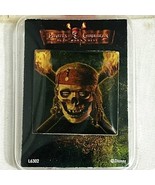 Vtg Disney Pirates Of The Caribbean Movie Promo Light Up Pin Button 2.25... - $19.44 CAD