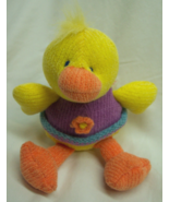 VINTAGE Russ TOOTLES THE YELLOW DUCK W/ FLOWER SHIRT 7&quot; Plush STUFFED AN... - $336.95 MXN