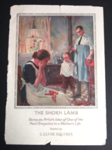 1916 The Shorn Lamb C. Clyde Squires Cut Delineator Magazine Color Print Ad - $9.99