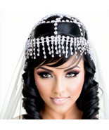 Rhinestone Bridal Headpiece Silver Fringe Women - $151.14 CAD