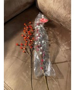 Lot of 2 Artificial Flowers Christmas Holiday Berries Bloom Room Decorat... - €7,40 EUR