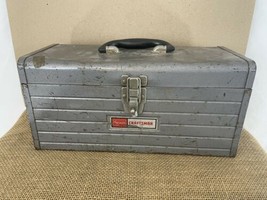 Sears Craftsman Vintage Heavy Duty Metal All Steel 16&quot; Handle Carry Toolbox - £38.33 GBP