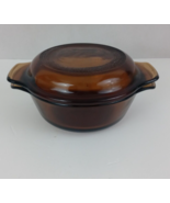 Anchor Hocking Fire King #472 Amber 12 OZ Small Casserole Dish With Lid - $145.03 MXN