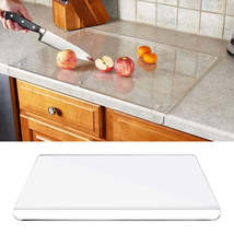 YX048 Transparent Acrylic Fruit Vegetable Cutting Board with Anti-Slip Mat - £7.11 GBP