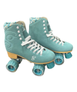 sz 10 Roller Derby Candi Girl Carlin Quad Art Roller Skates Seafoam Gree... - $119.99