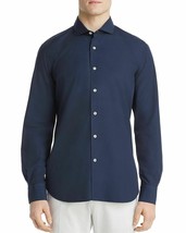 Dylan Gray All Cotton Classic Fit Poplin Shirt Navy-Size Large - £18.38 GBP