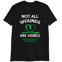 Mental Health Awareness T-Shirt, Not All Wounds are Visible Shirt Dark Heather - £15.62 GBP+
