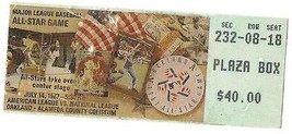 1987 MLB Baseball All Star Game Ticket STub Oakland - $2,342.34 MXN