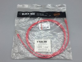 NEW Black Box EVE533-01M5 CAT5E Patch Cable F/UTP LASZH, Red 1.5 M  - $7.50