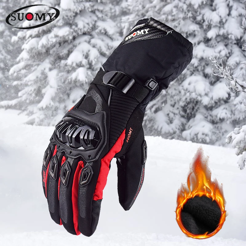 SUOMY Winter Motorcycle Gloves Waterproof Warm Motorcross Gloves Touch Screen - £23.83 GBP