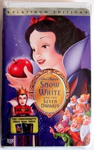 Disney Snow White and the Seven Dwarfs PLATINUM Edition VHS 2001 Rare NE... - £18.99 GBP