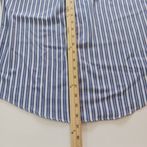 Van Heusen Fitted Men's White & Blue Stripes Cotton Blend Button Up Shirt Size M image 12