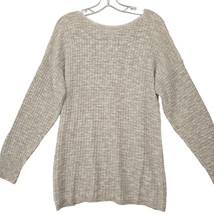 Maurices Women Sweater Size L Brown Heather Reversible V-Neck Long Sleeves Knit - $19.80