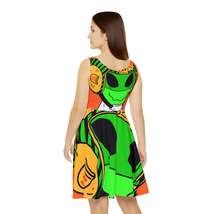 Alien Green Sporty Women&#39;s Skater Dress (AOP) - £45.21 GBP+