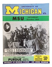 Michigan vs Michigan State October 14 1961 Official Game Program - £23.00 GBP