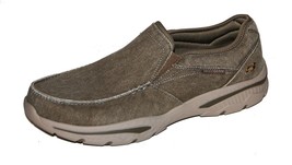 Skechers Relaxed Fit Memory Foam Beige Denim  Beige Sole Men&#39;s Shoes Sz US 11.5 - £36.64 GBP