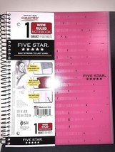 Five Star Patterned Spiral Ruled Notebook - Pink (Open Box) - $313.59 MXN