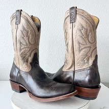 Rod Patrick Mens Cowboy Boots 15 B  Brown Mocha Bison Leather Western RP... - $391.05