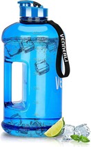 Half Gallon Water Bottle 2.2L Large Sports Water Bottle with Handle 74oz BPA fre - £31.64 GBP