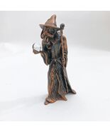 Wizard Merlin Bronze Statue Figurine 6&quot; w/Crystal Ball Heavy 2.25Lb - $1,818.22 MXN