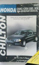 1984 - 99  Chilton&#39;s Honda Civic CRX Del Sol  Repair manual #30200 Car - $30.00