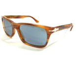Persol Sunglasses 3048-S 960/56 Brown Square Frames with Blue Lenses 58-... - $247.49
