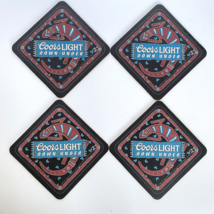 Coors Light Down Under Lizard Coasters 4in Square Cardboard Bar Kitchen Set Of 4 - £10.34 GBP