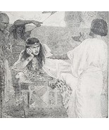 1906 Joseph and the Pharaoh Print Story Of The Bible 8.25x5.75&quot; Antique Art - $364.42 MXN