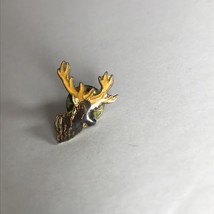 Deer Buck Elk Moose Vintage Enamel Lapel Pin Hat Tac - $4.20