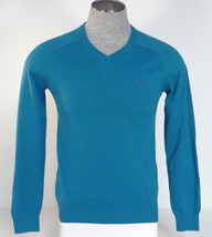 Penguin Blue Cotton Long Sleeve V Neck Sweater Mens NWT - £62.84 GBP